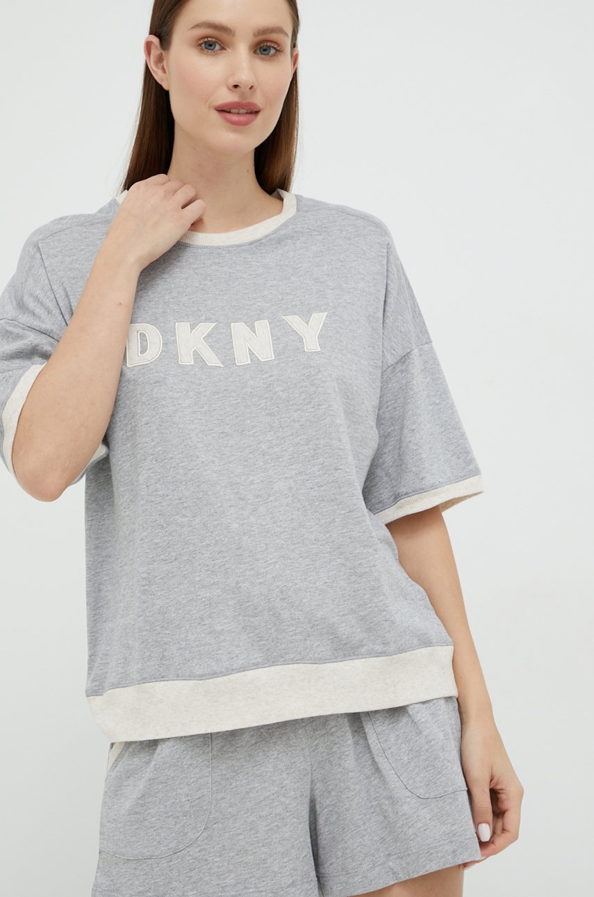 

Пижама Dkny дамска в сиво, Сив