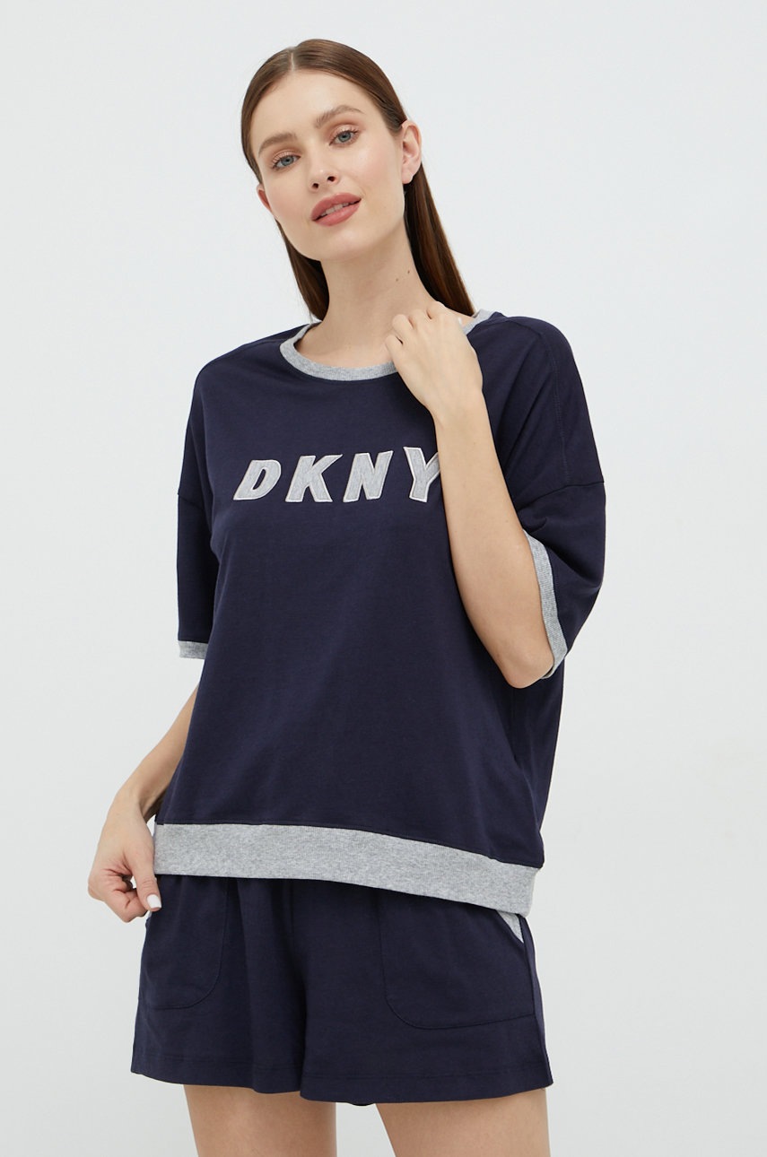

Пижама Dkny дамска в тъмносиньо, Тъмносин