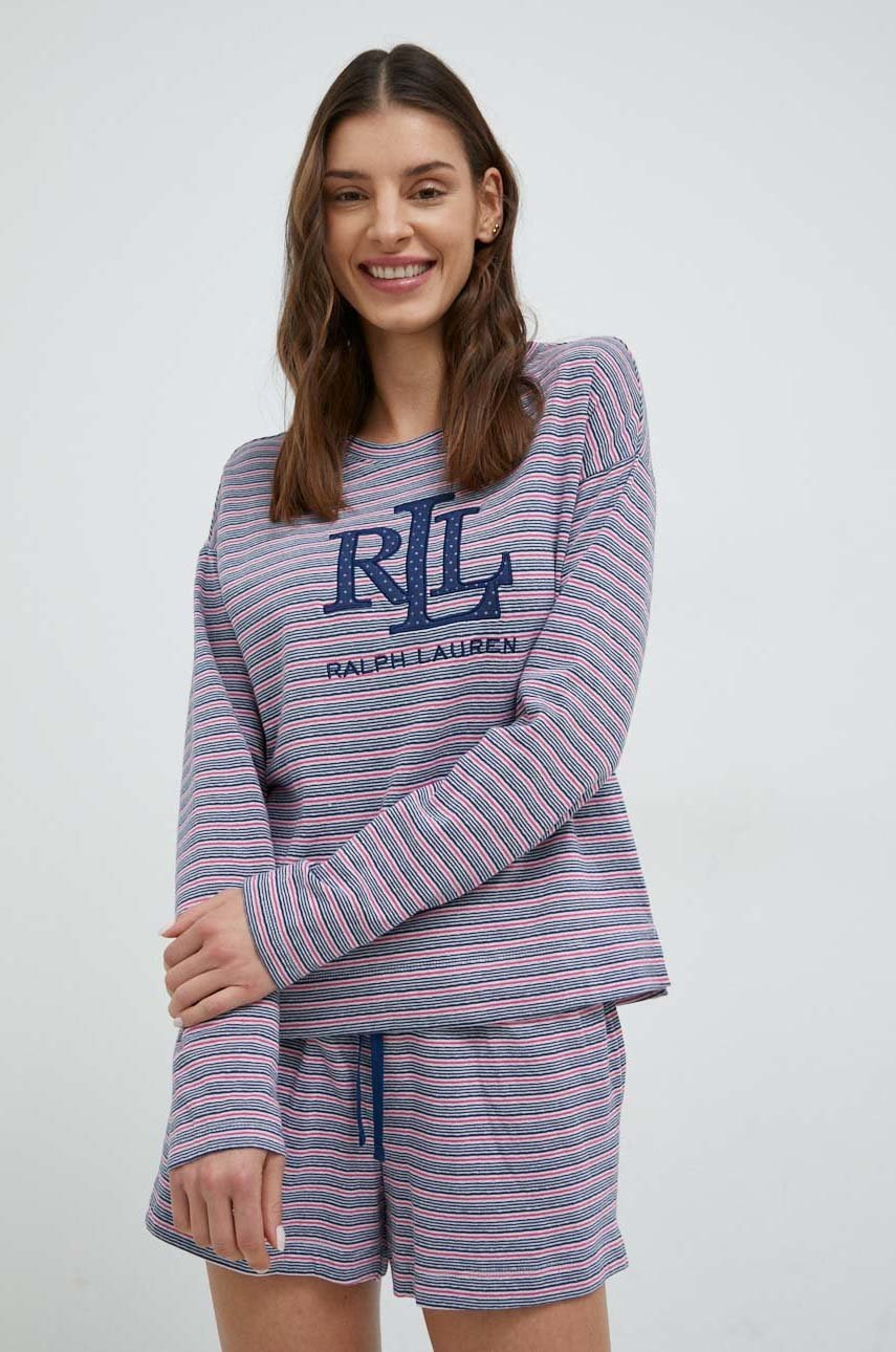 

Пижама Lauren Ralph Lauren дамска в тъмносиньо, Тъмносин