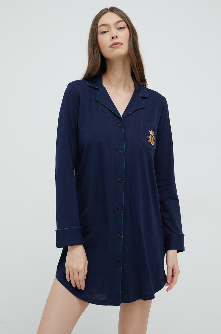 

Нощница Lauren Ralph Lauren дамска в тъмносиньо, Тъмносин