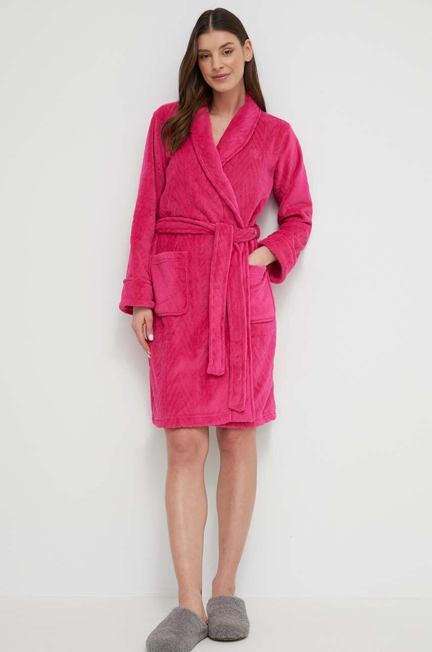 

Халат Lauren Ralph Lauren в розово, Розов