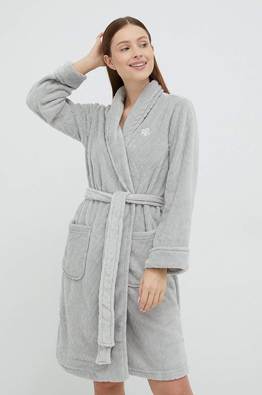 

Халат Lauren Ralph Lauren в сиво, Сив