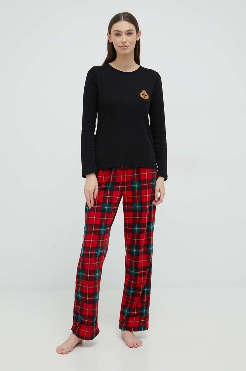 

Пижама Lauren Ralph Lauren дамска в червено, Червен