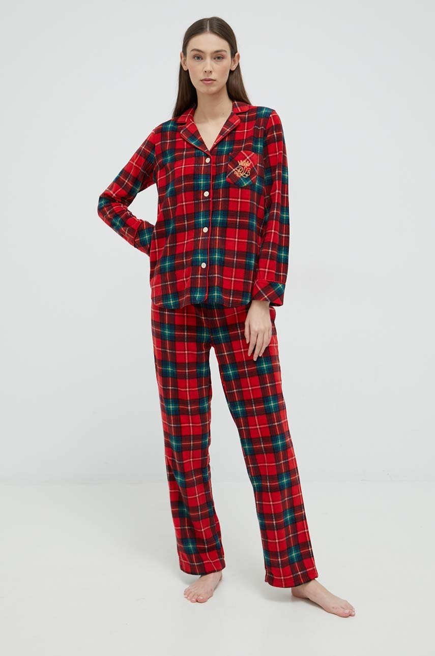 

Пижама Lauren Ralph Lauren дамска в червено, Червен