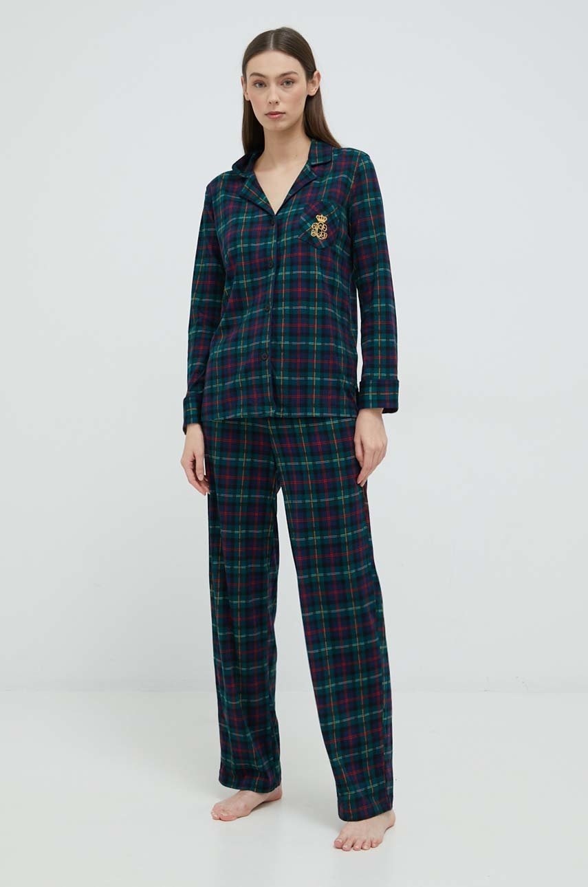 

Пижама Lauren Ralph Lauren дамска в зелено, Зелен