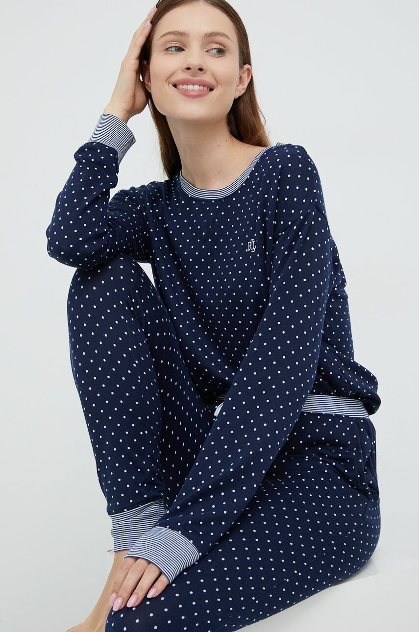 

Пижама Lauren Ralph Lauren дамска в тъмносиньо, Тъмносин