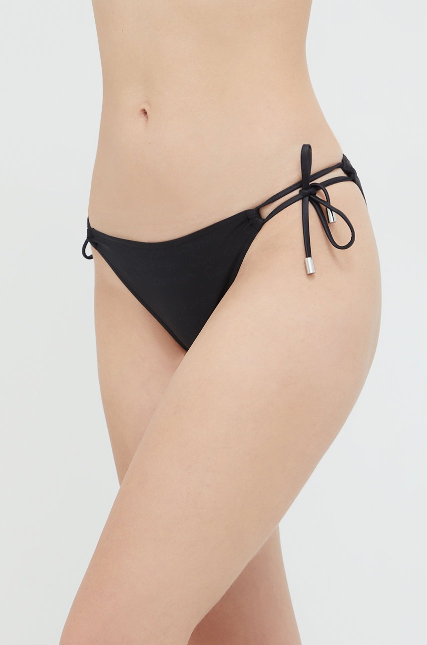 

Долнище на бански Calvin Klein в черно, Черен