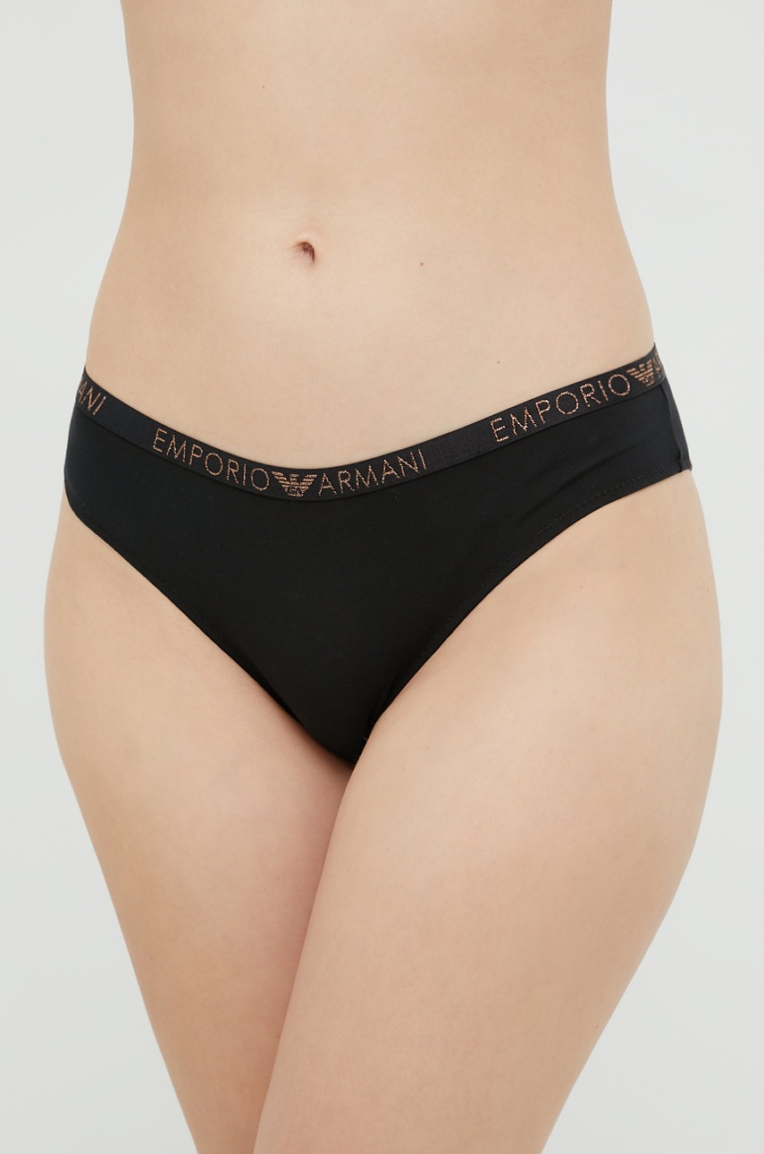 

Бикини Emporio Armani Underwear в черно, Черен