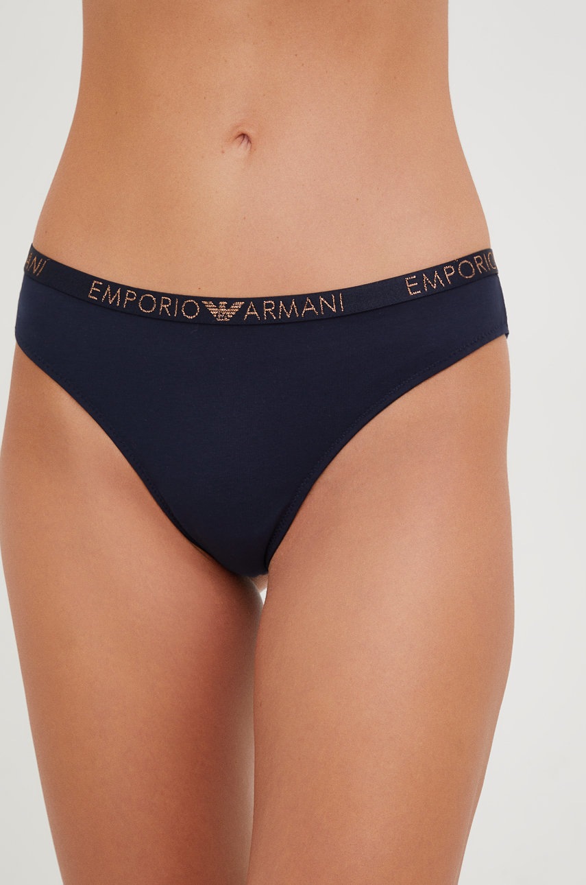

Бикини тип бразилиана Emporio Armani Underwear 2 чифта в тъмносиньо, Тъмносин