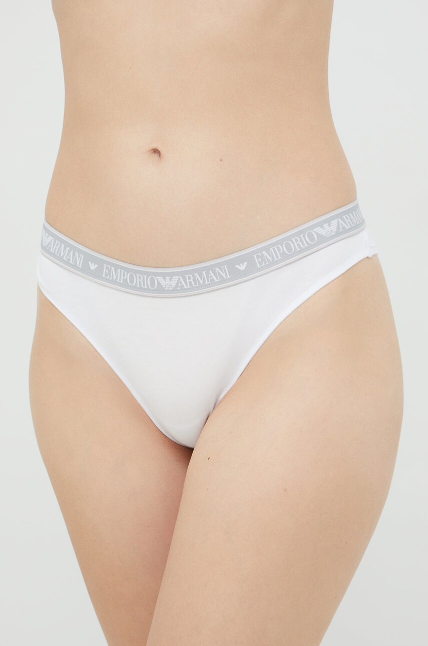 

Бикини тип бразилиана Emporio Armani Underwear в бяло, Бял