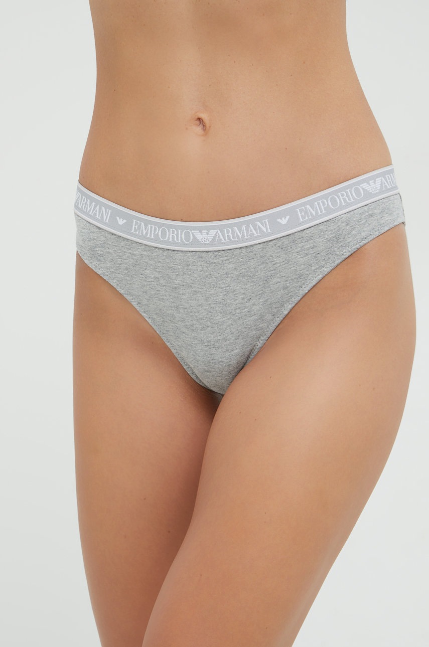 

Бикини тип бразилиана Emporio Armani Underwear в сиво, Сив