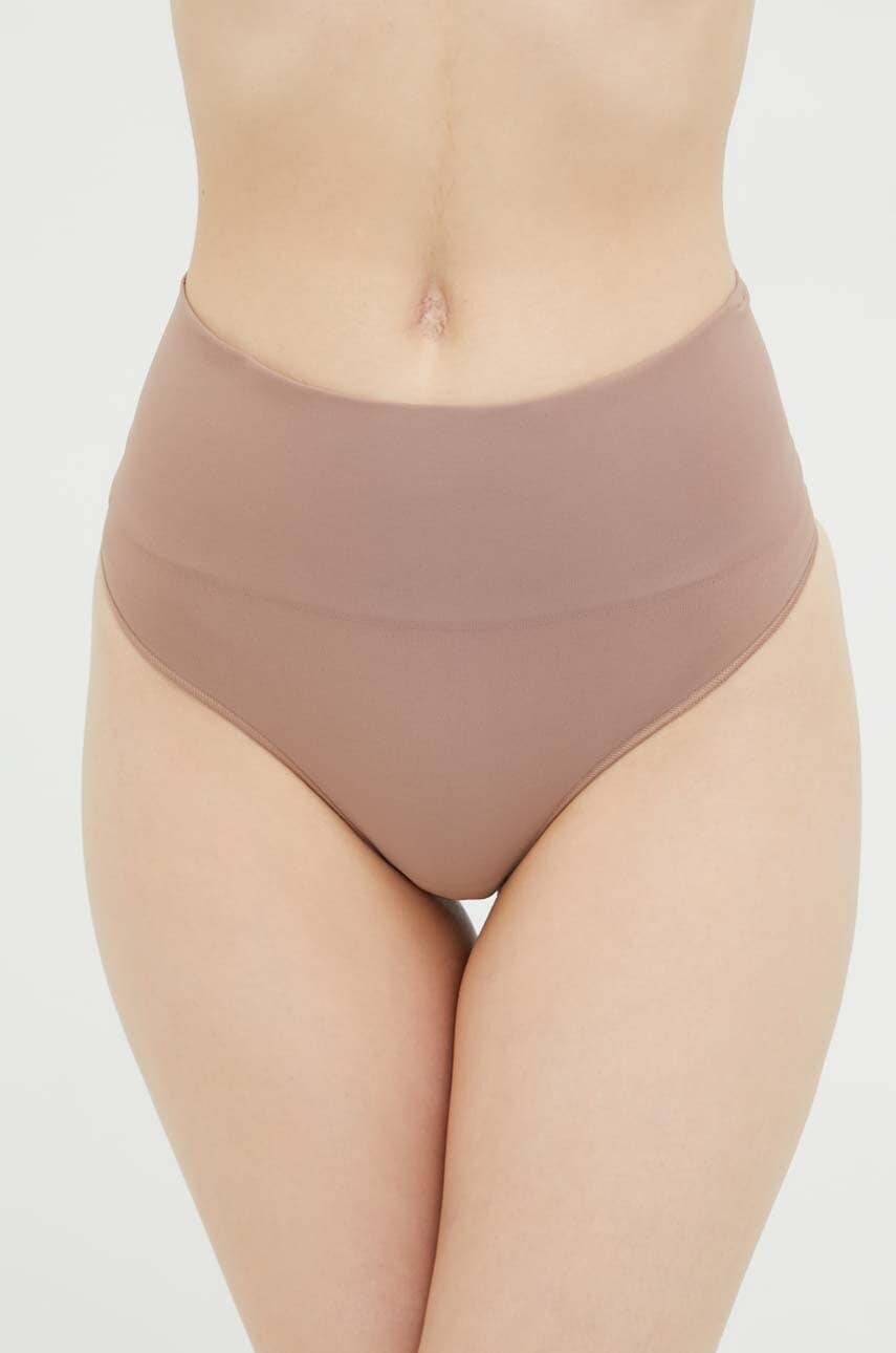 Levně Modelovací tanga Spanx 2-pack béžová barva