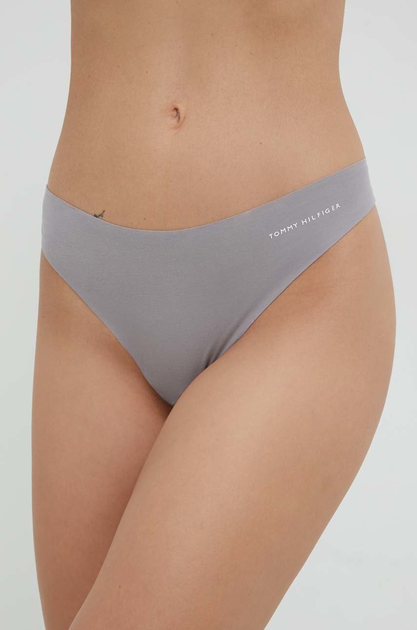 

Стринги Tommy Hilfiger (3-pack) цвет серый