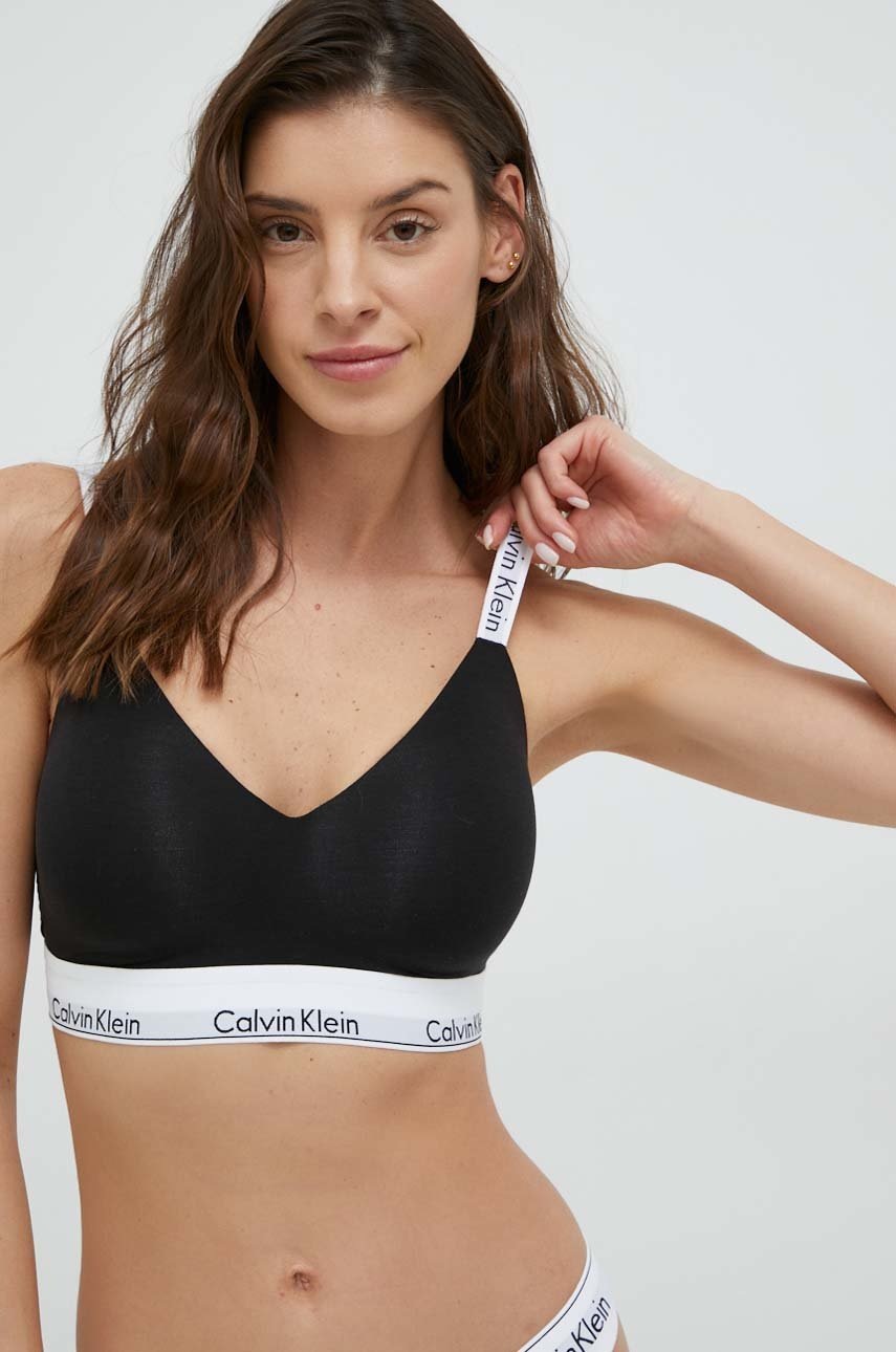 

Сутиен Calvin Klein Underwear в черно с изчистен дизайн 000QF7060E, Черен