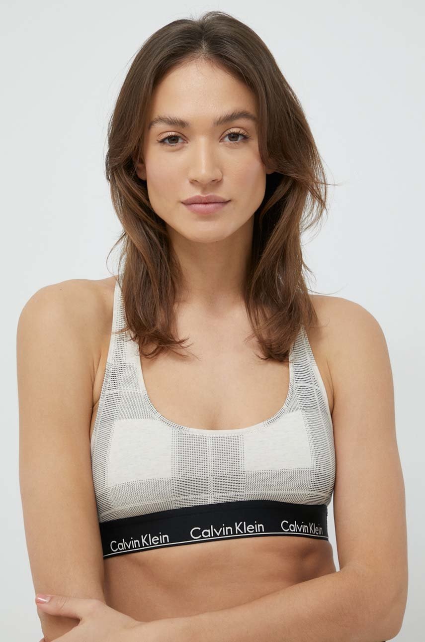 

Сутиен Calvin Klein Underwear в бежово с десен, Бежов