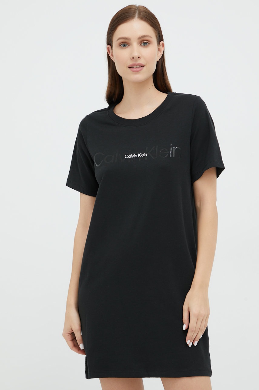 

Нощница Calvin Klein Underwear дамска в черно, Черен