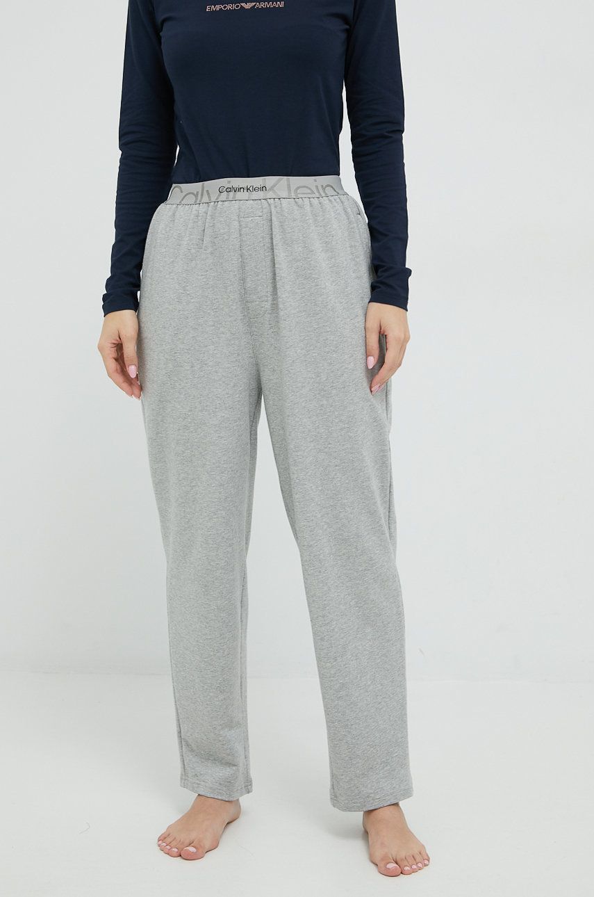 Levně Kalhoty Calvin Klein Underwear dámské, šedá barva