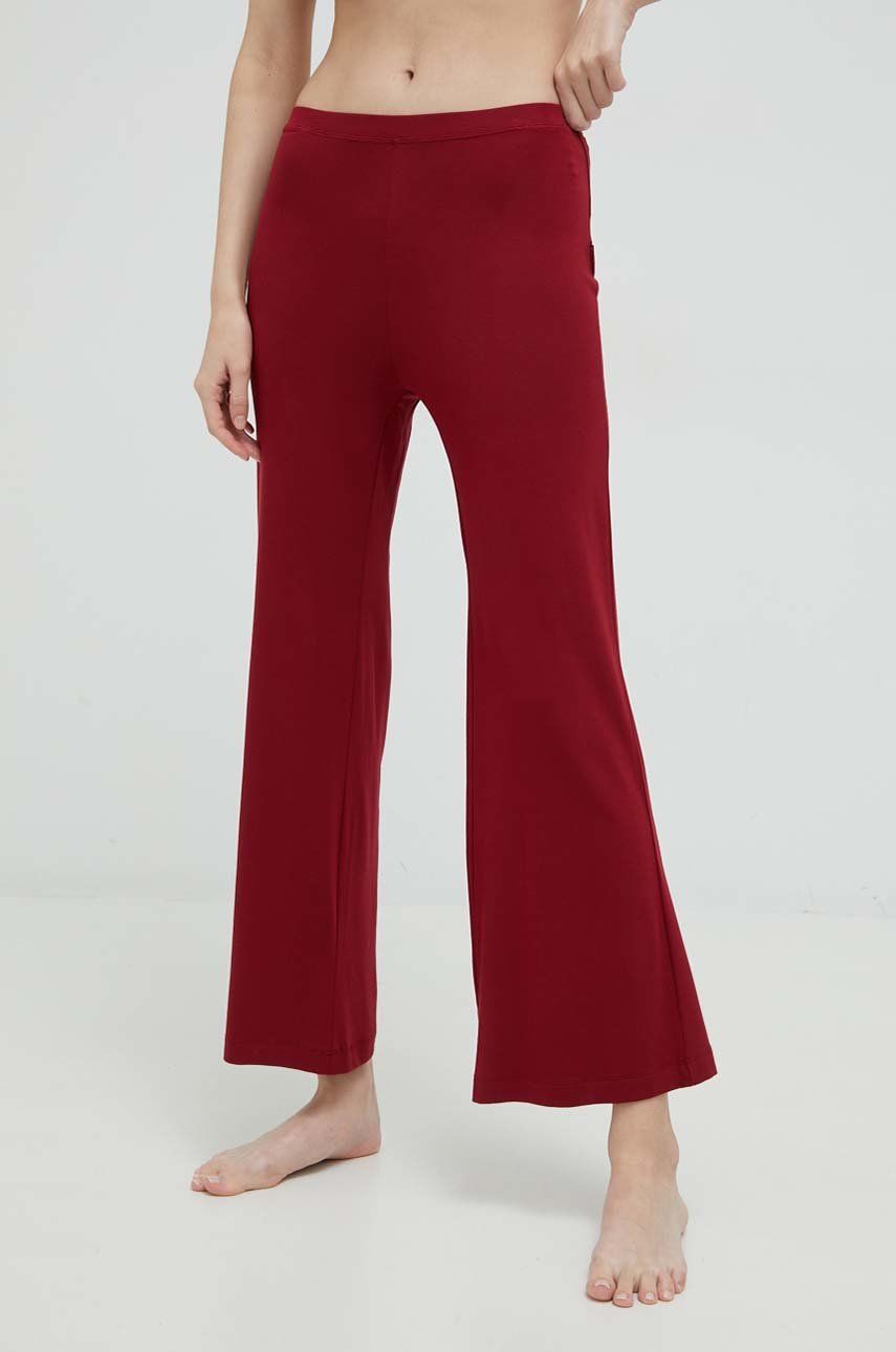 Levně Pyžamové kalhoty Calvin Klein Underwear vínová barva