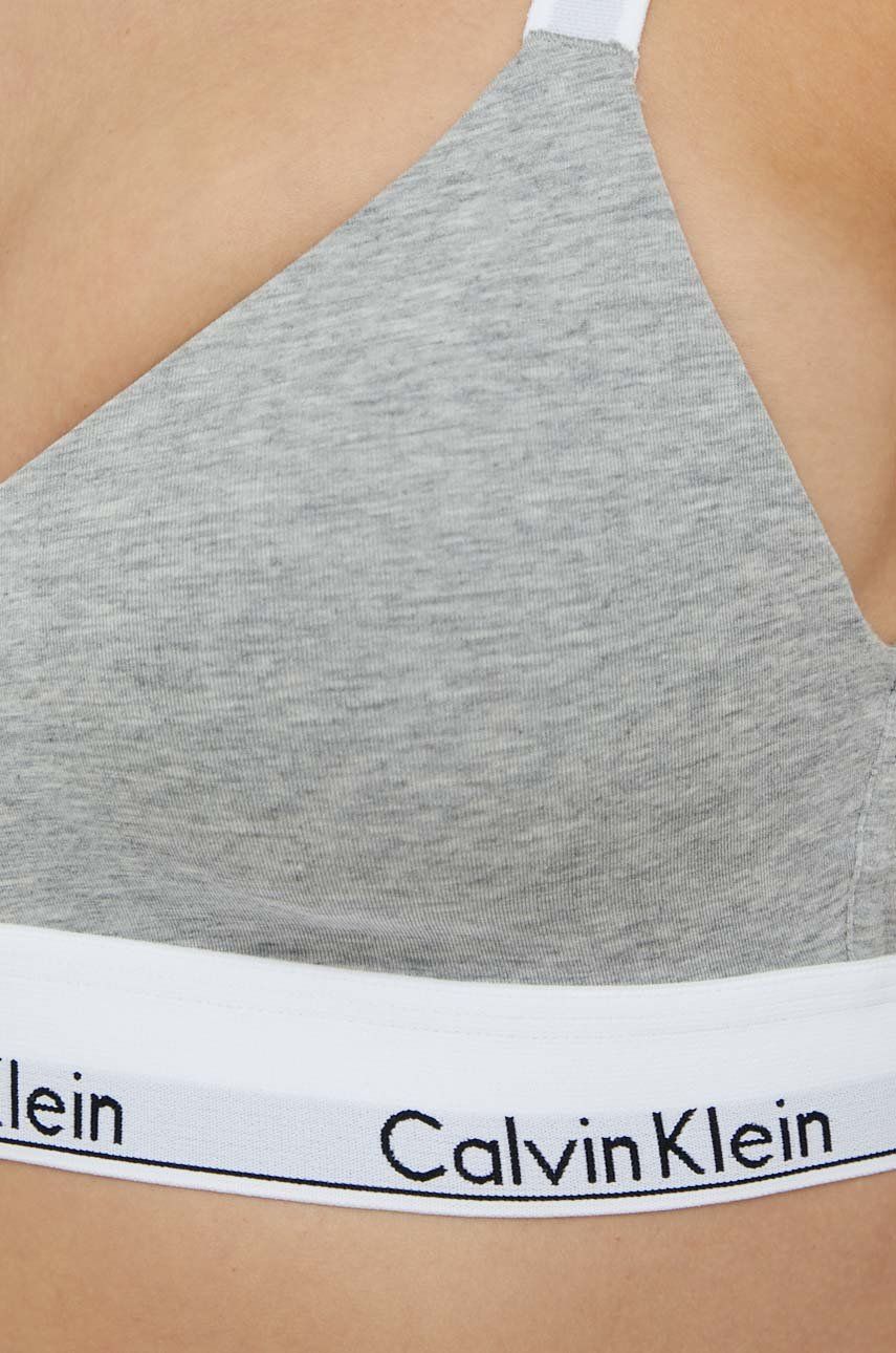 Grudnjak Calvin Klein Underwear Boja: Siva, Jednobojni Model, 000QF7059E