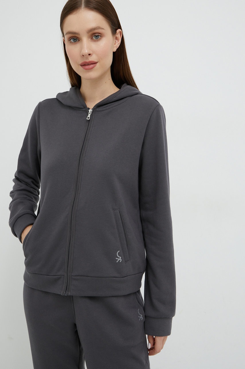 

Домашен суичър United Colors of Benetton в сиво, Сив