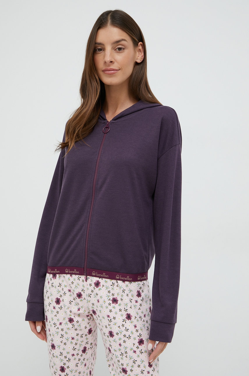 United Colors Of Benetton Bluza Pijama Femei, Culoarea Violet