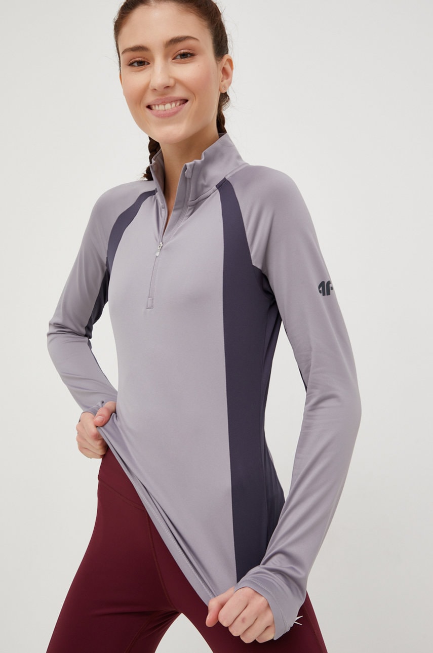 4f longsleeve funcțional culoarea gri