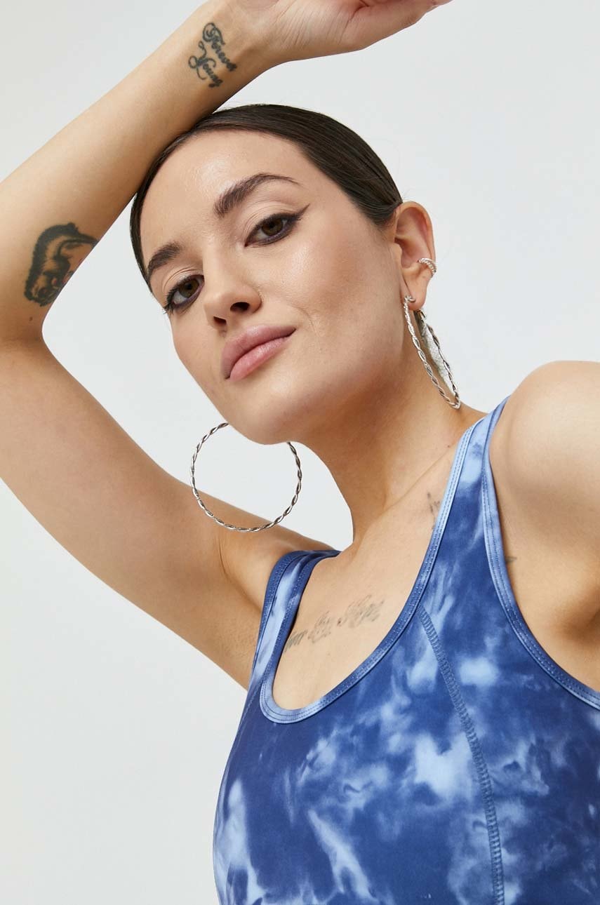 

Спортен сутиен Juicy Couture Lazlo в сиво с десен, Син