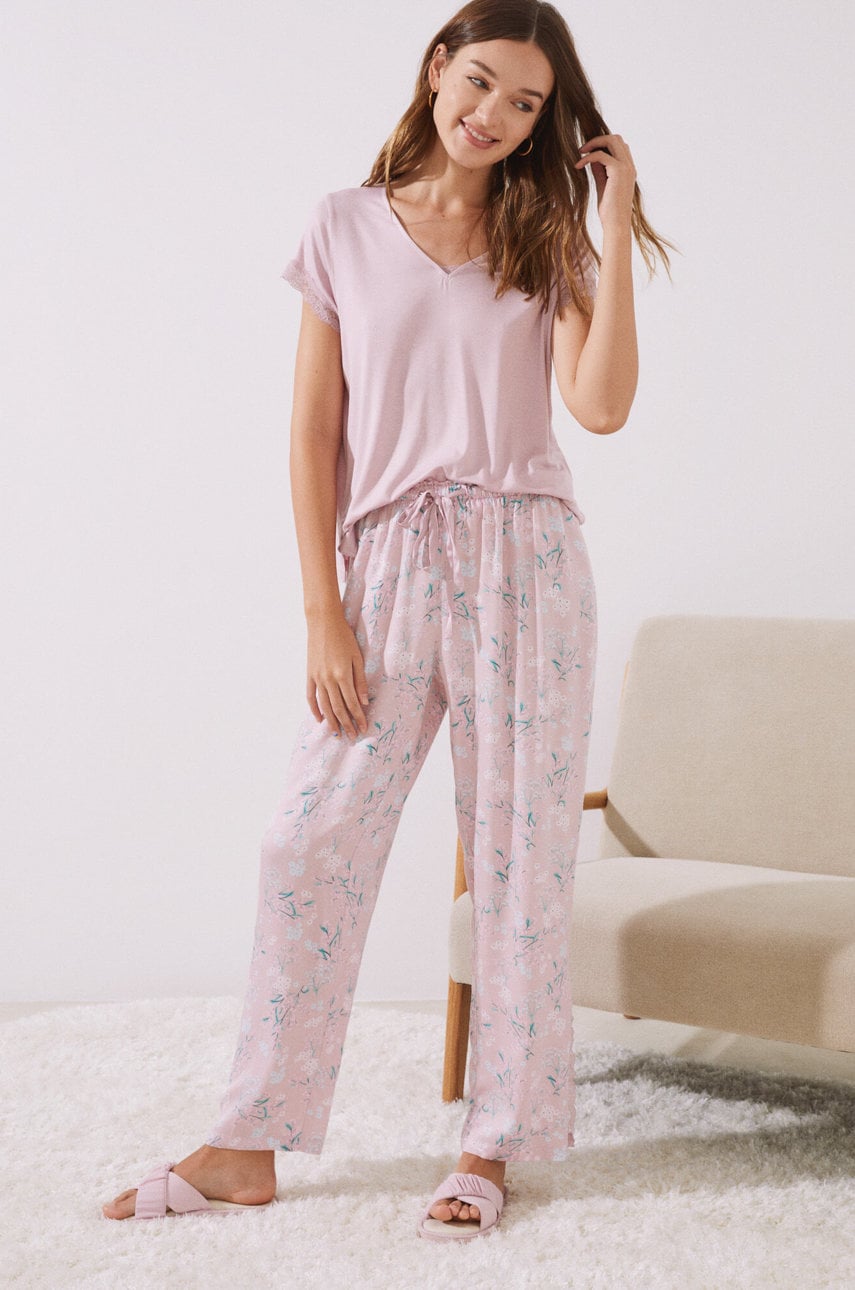 Women'secret pijama into a bloom femei, culoarea roz
