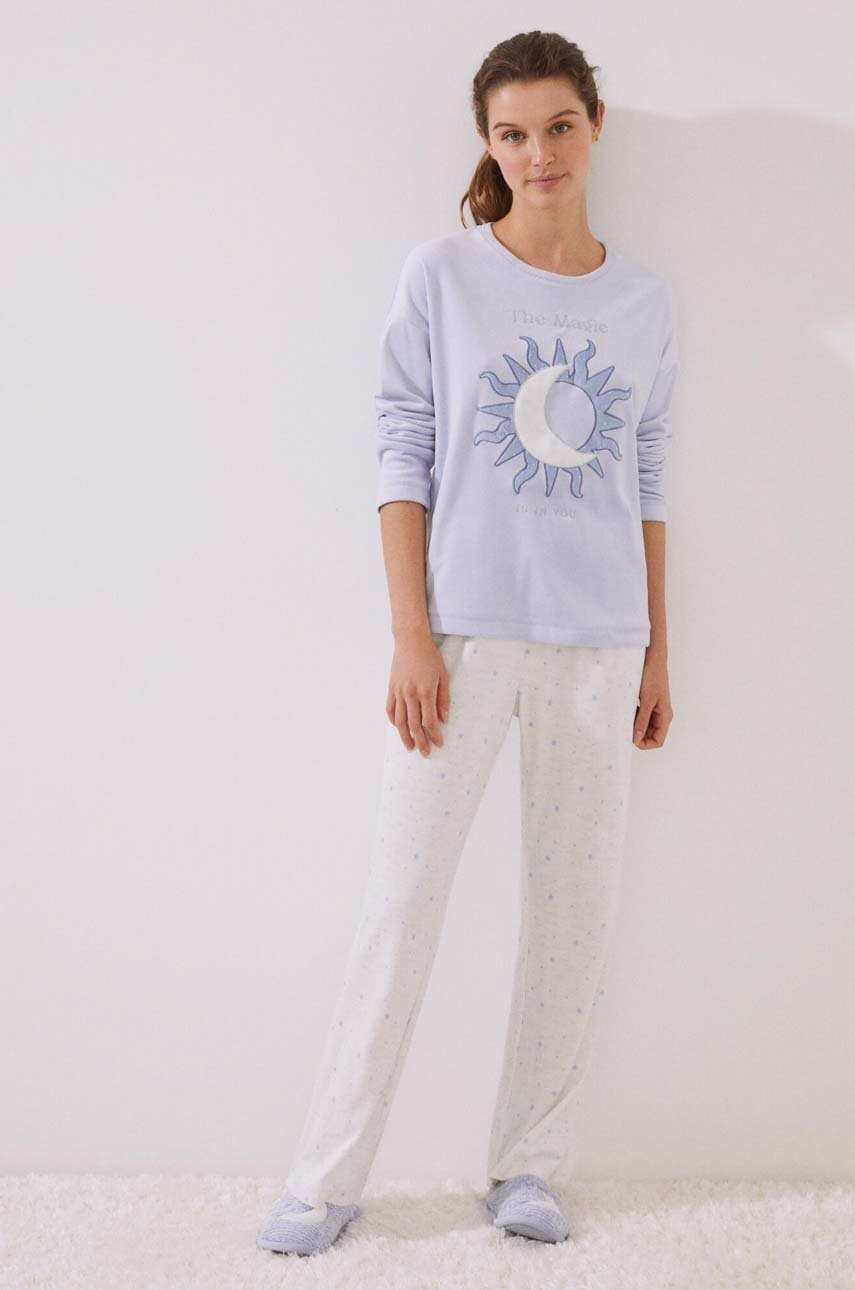 

Пижама women'secret Cozy Day & Night дамска в сиво, Сив