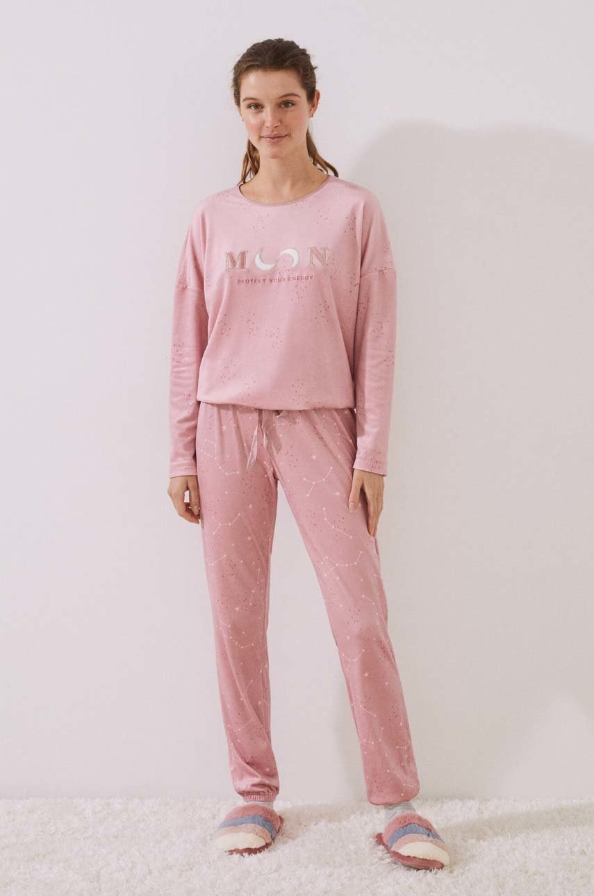 

Пижама women'secret Cozy Day & Night дамска в розово, Розов