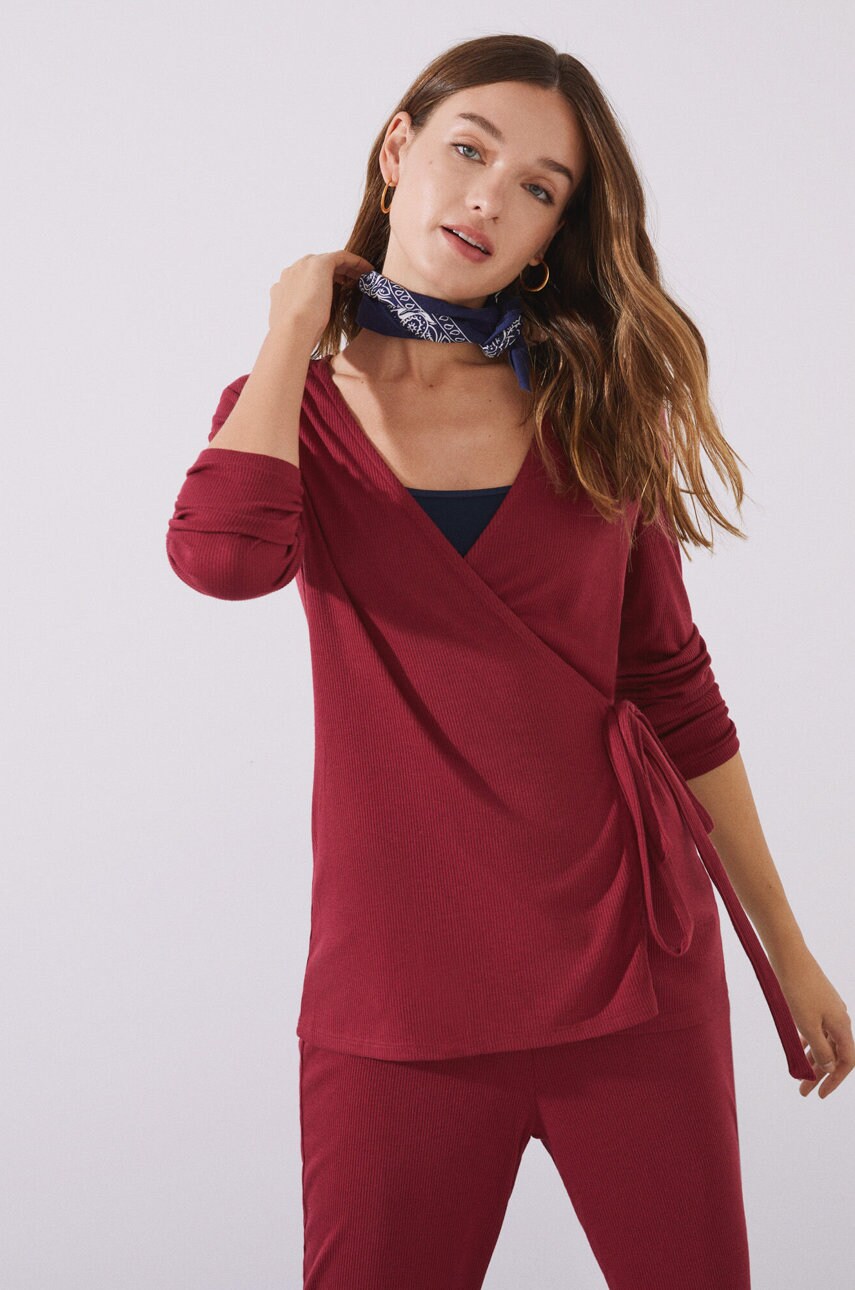 Women'secret pijama lifewear femei, culoarea bordo