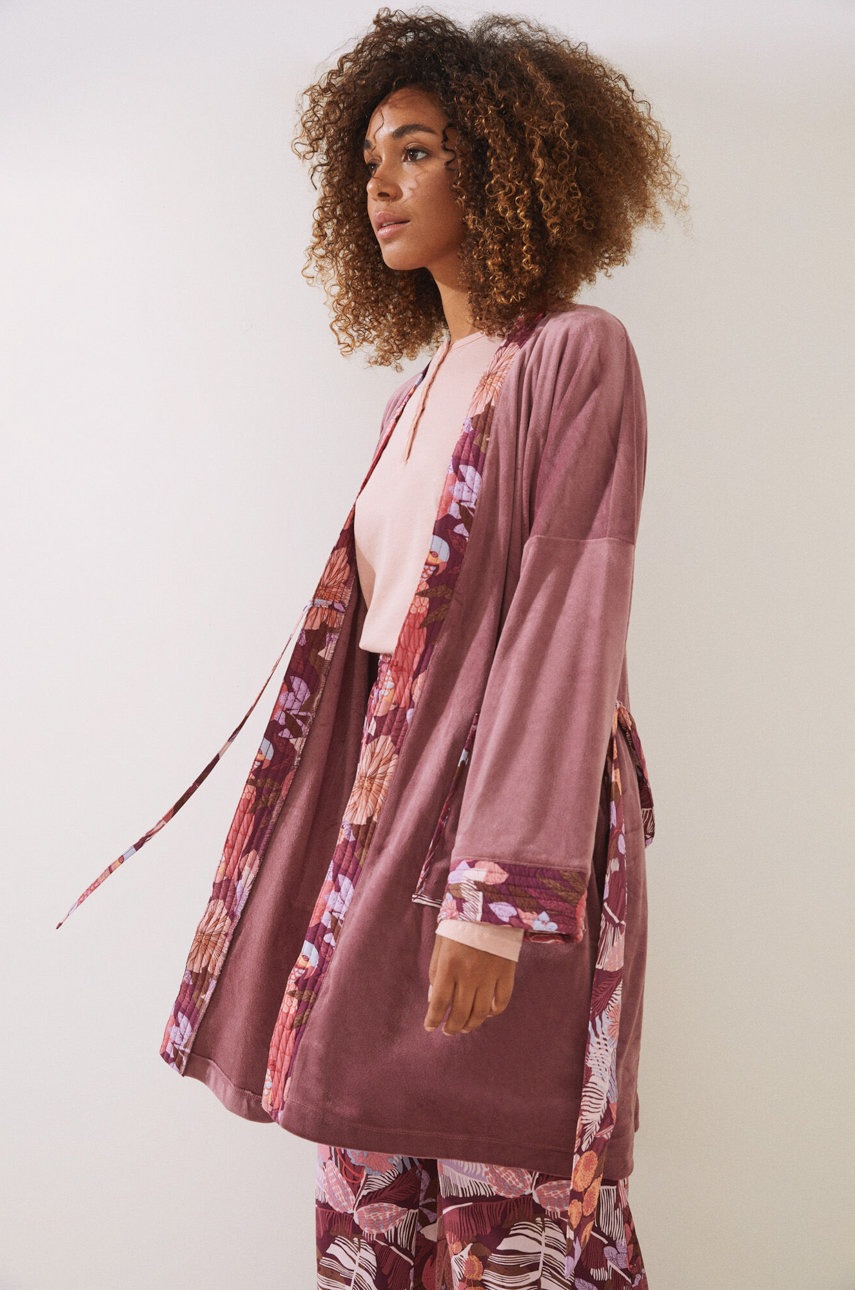 

Халат women'secret Mix & Match в розово, Розов