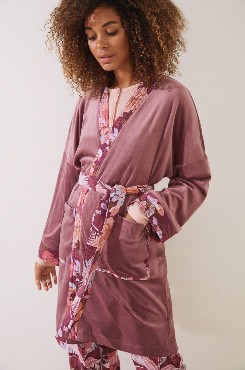 

Халат women'secret Mix & Match цвет розовый