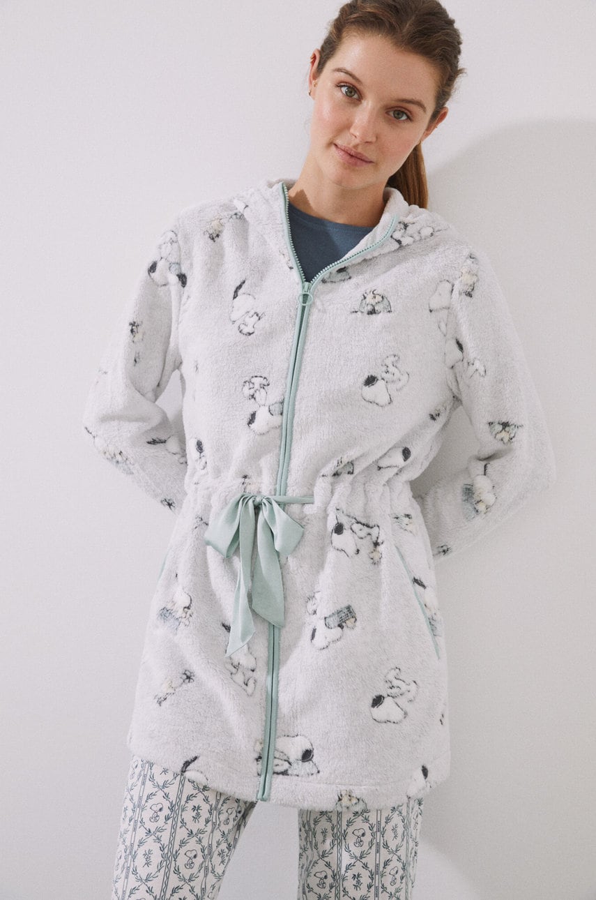 Women'secret halat snoopy culoarea gri