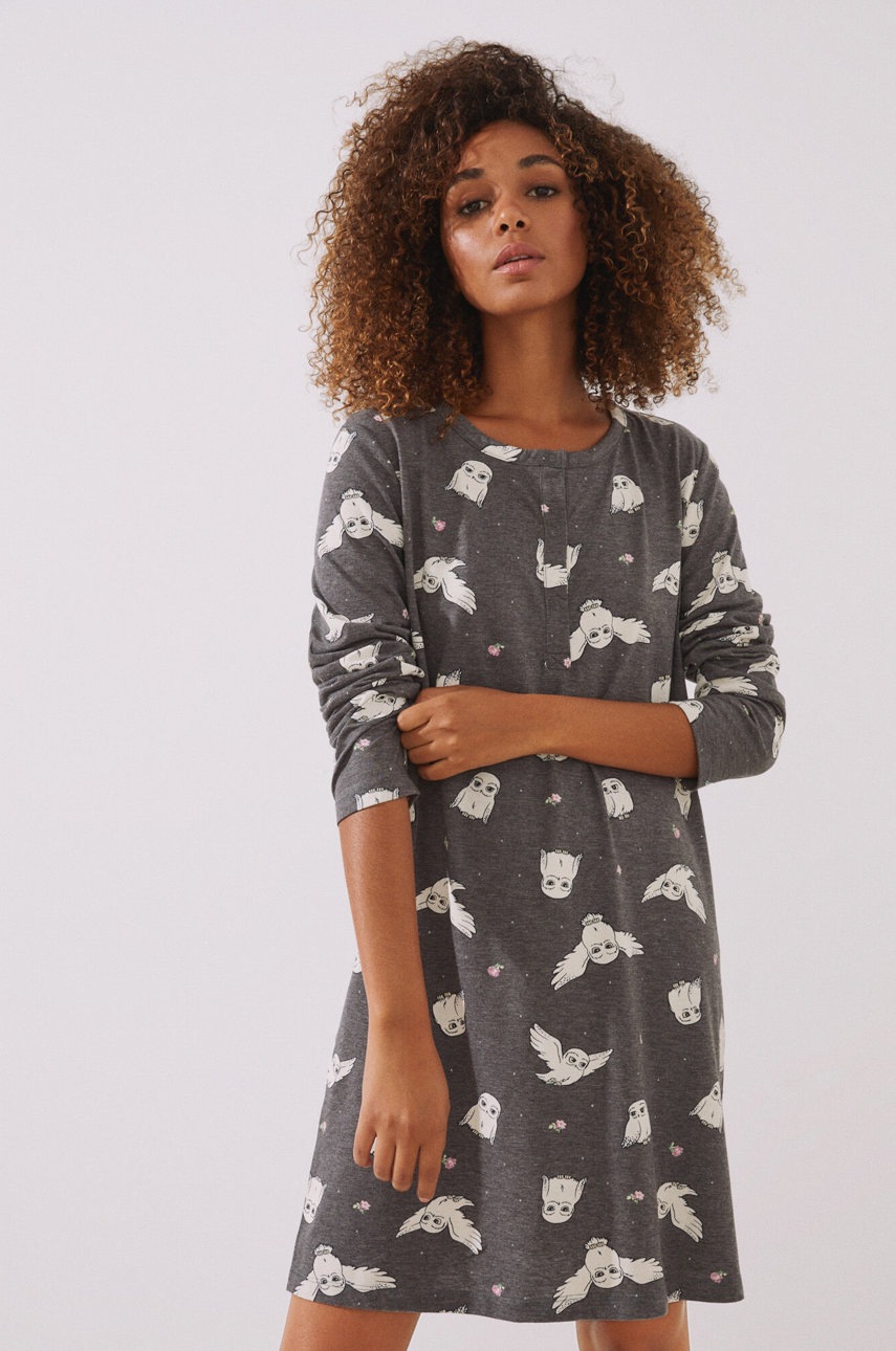 

Нощница women'secret Harry Potter в сиво, Сив
