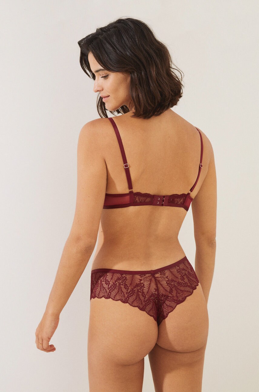 

Трусы women'secret Leaf Lace Garnet цвет бордовый