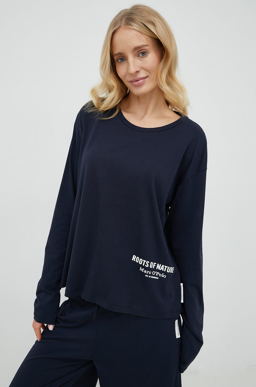 Marc o'polo longsleeve de pijama culoarea albastru marin