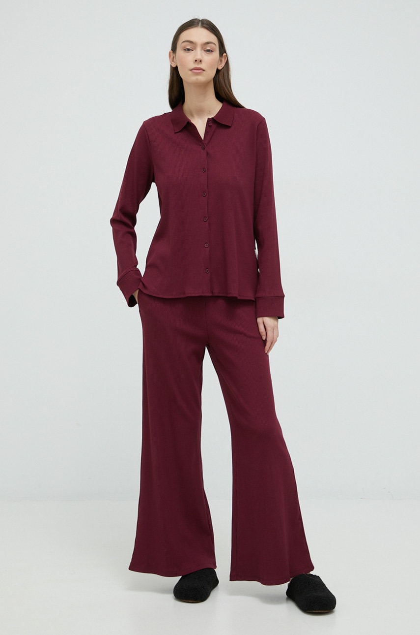 Marc o'polo pijama femei, culoarea bordo