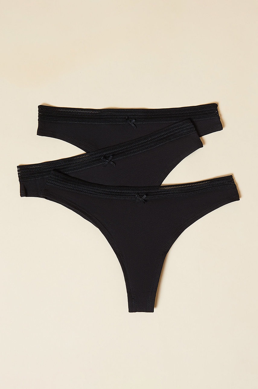 

Бикини Etam (3-pack) в черно, Черен