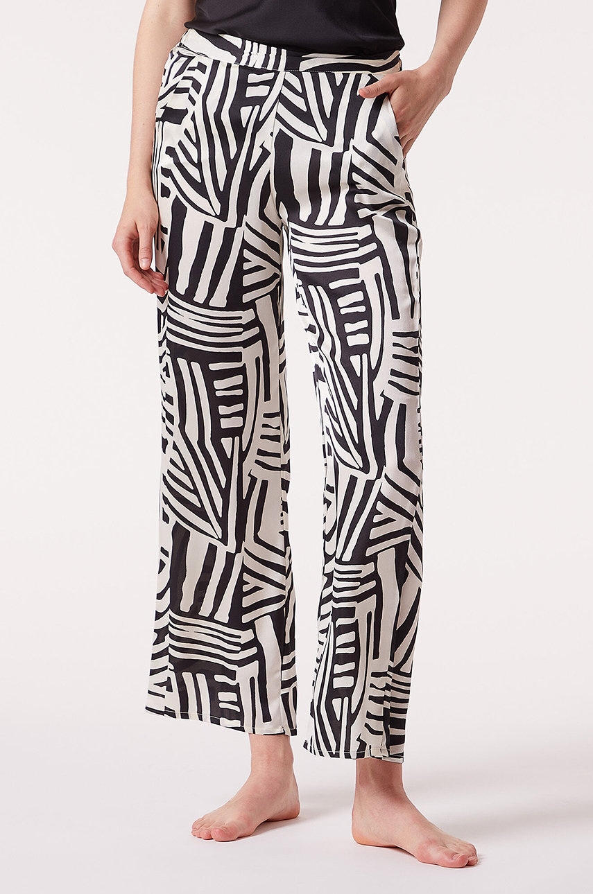 Etam pantaloni de pijama Jeezy - Pantalon femei, culoarea bej