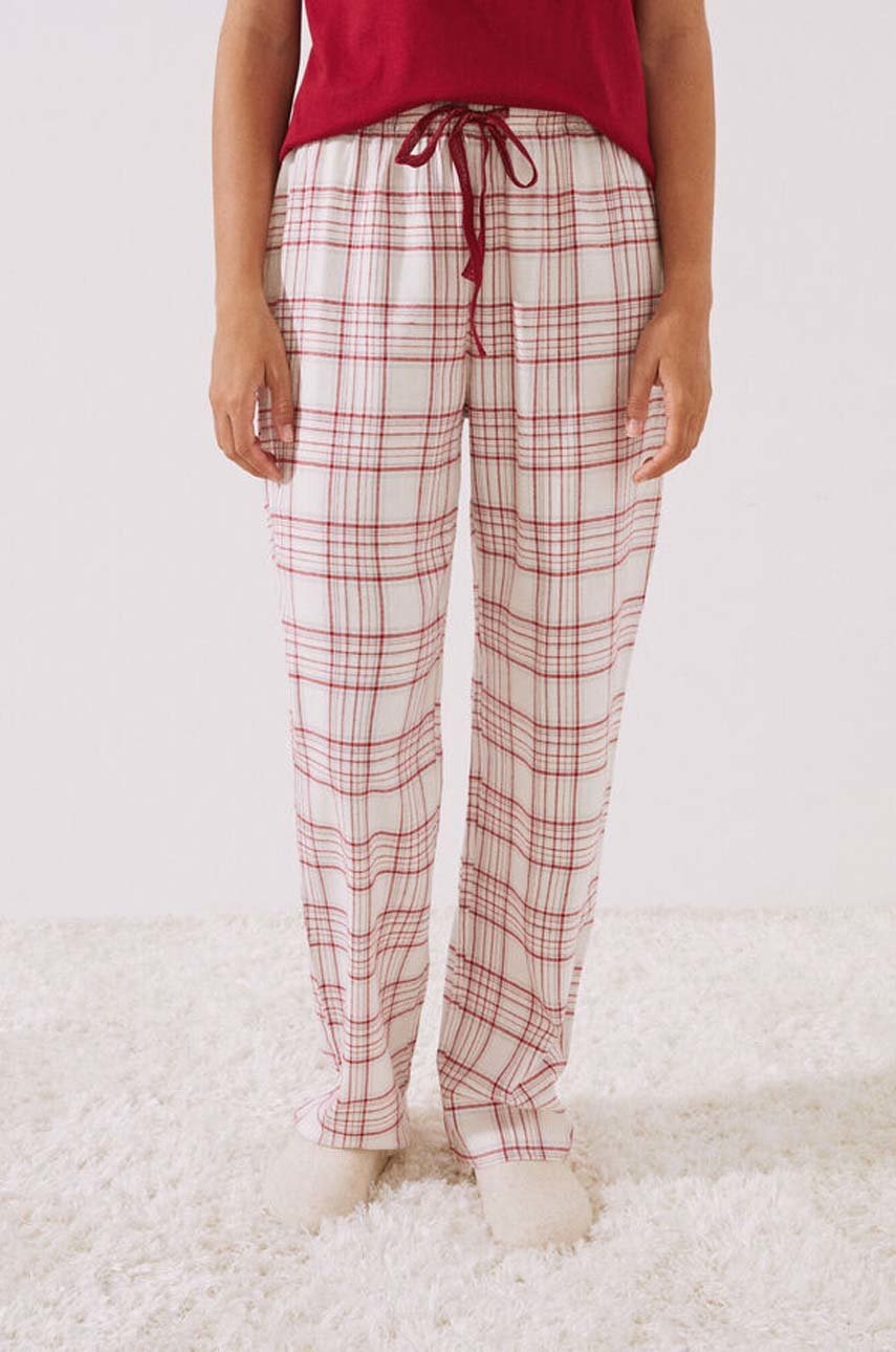 

Піжамні штани women'secret Mix & Match Nordic Xmas жіночі колір білий