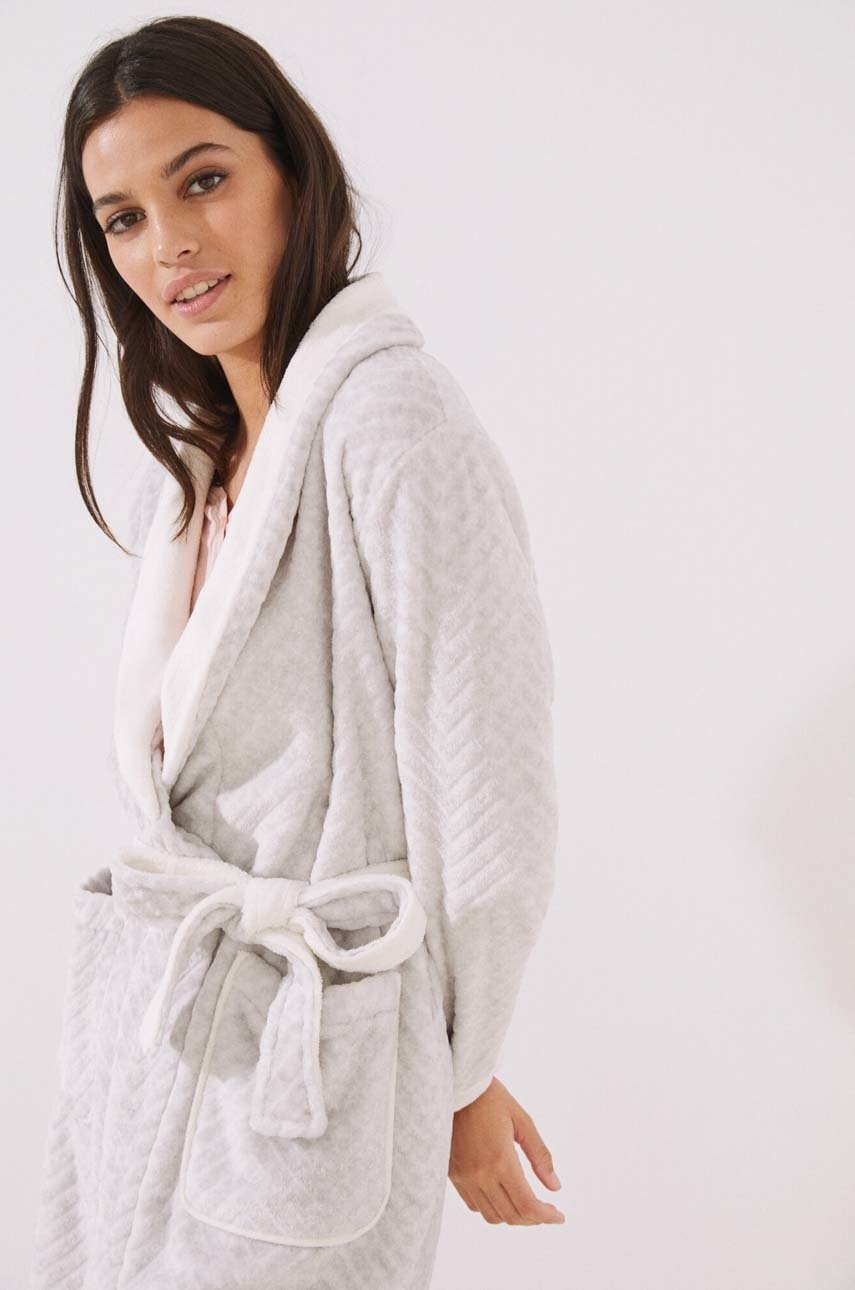 

Халат women'secret Rack Robes колір сірий
