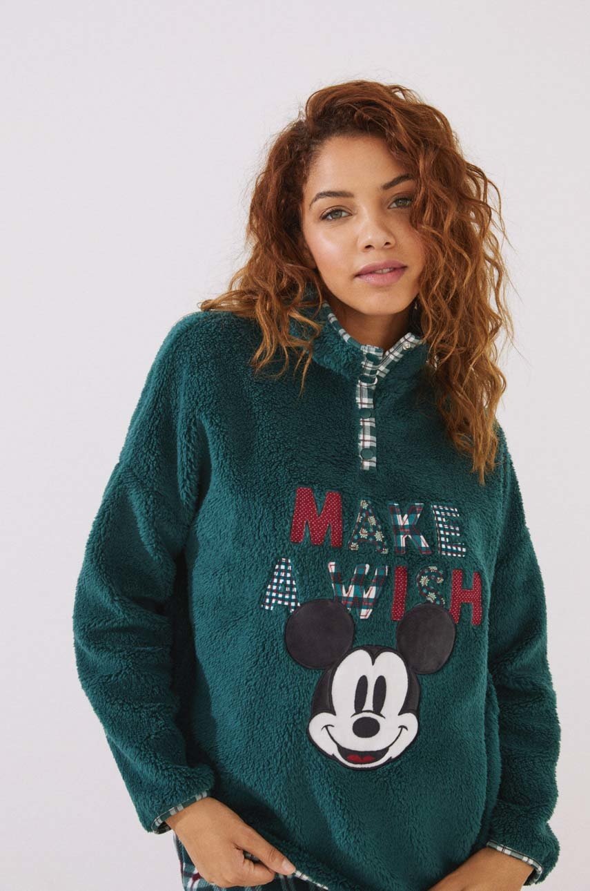 

Пижама women'secret mickey xmas дамска в зелено, Зелен