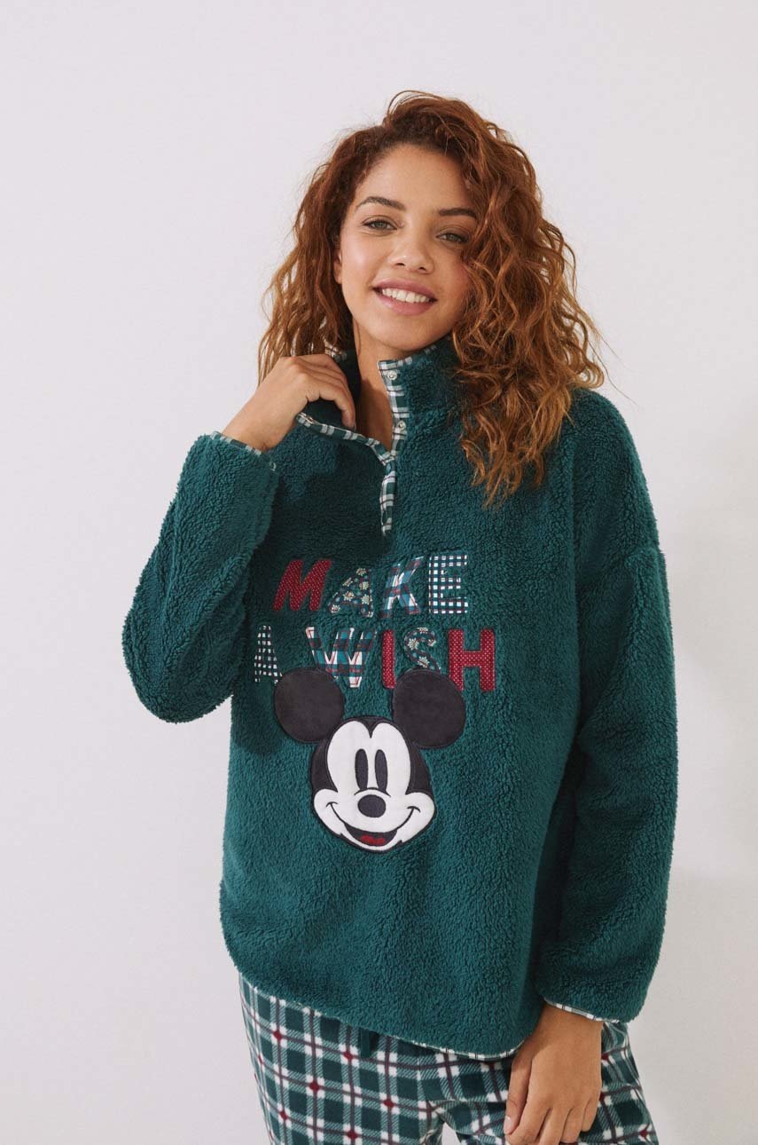 

Піжама women'secret Mickey Xmas жіноча колір зелений