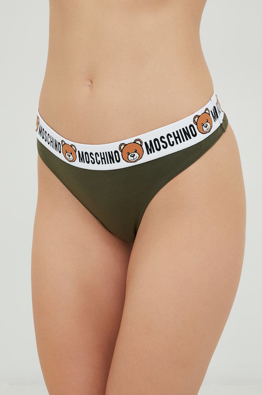 Moschino Underwear tanga 2-pack culoarea verde 2-pack imagine noua gjx.ro