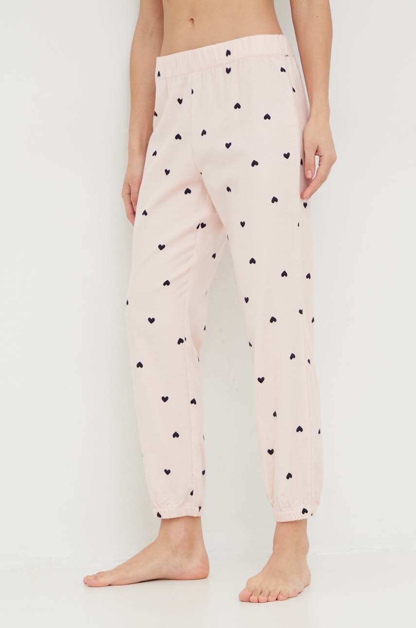 

Долнище на пижама GAP mickey mouse дамско в розово, Розов