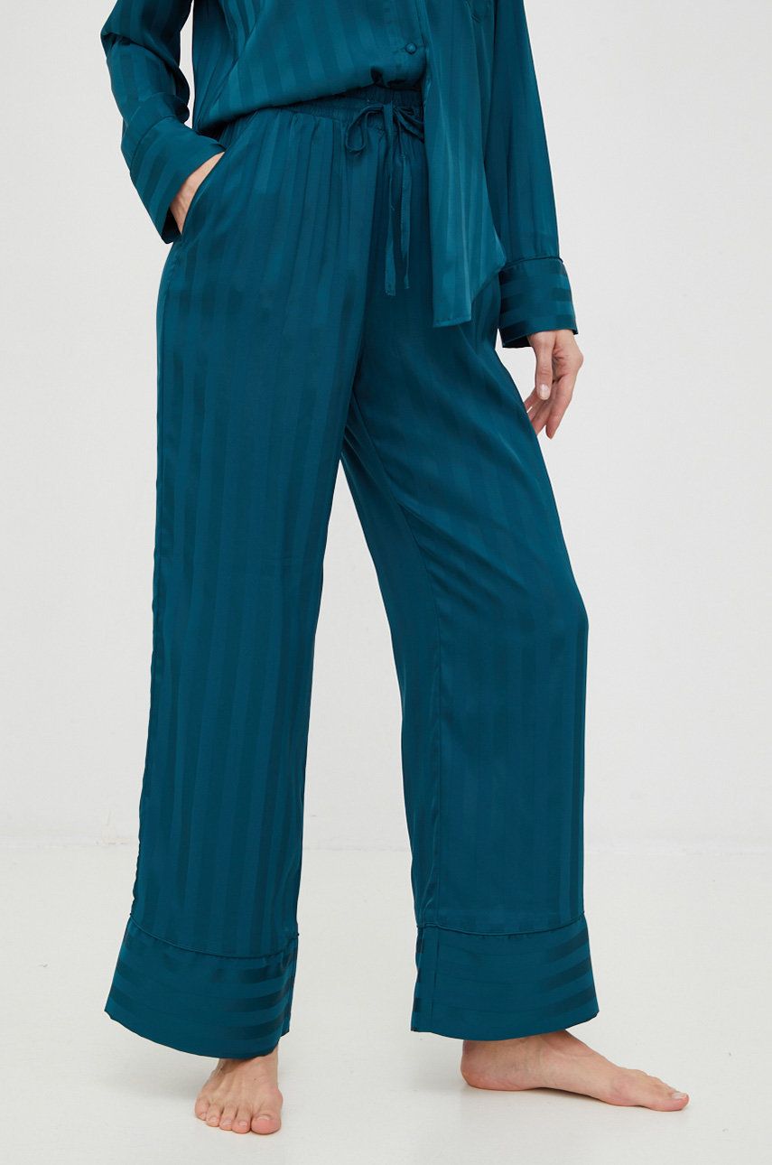 Levně Pyžamové kalhoty Abercrombie & Fitch dámské, zelená barva