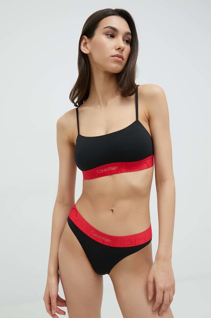 

Комплект сутиен и прашки Calvin Klein Underwear в черно, Черен