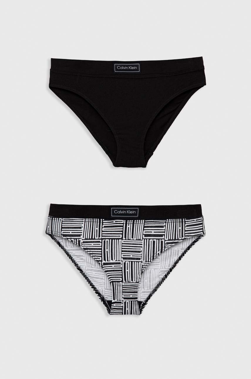 

Детски бикини Calvin Klein Underwear (2 броя) в черно, Черен