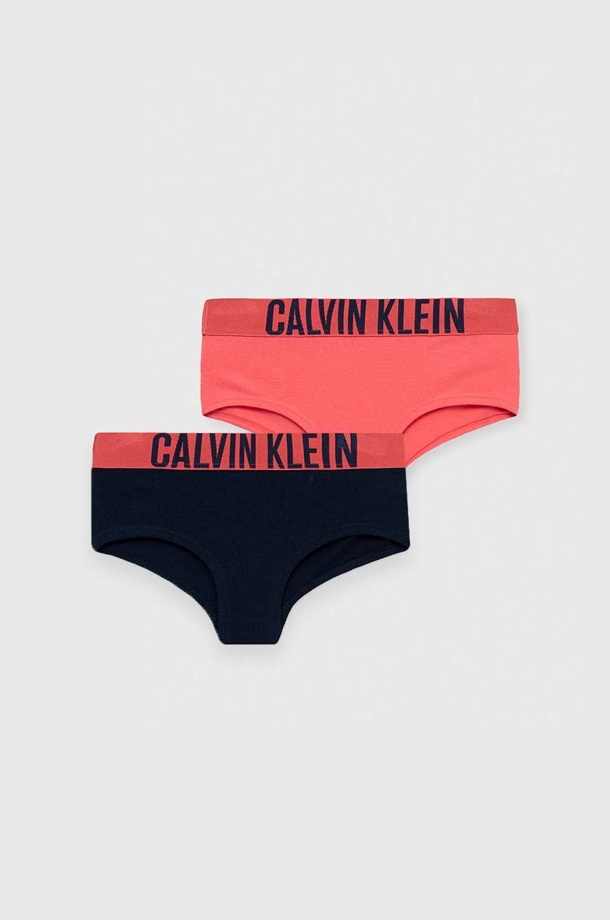 Calvin Klein Underwear figi dziecięce 2-pack kolor granatowy